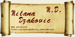 Milana Džaković vizit kartica